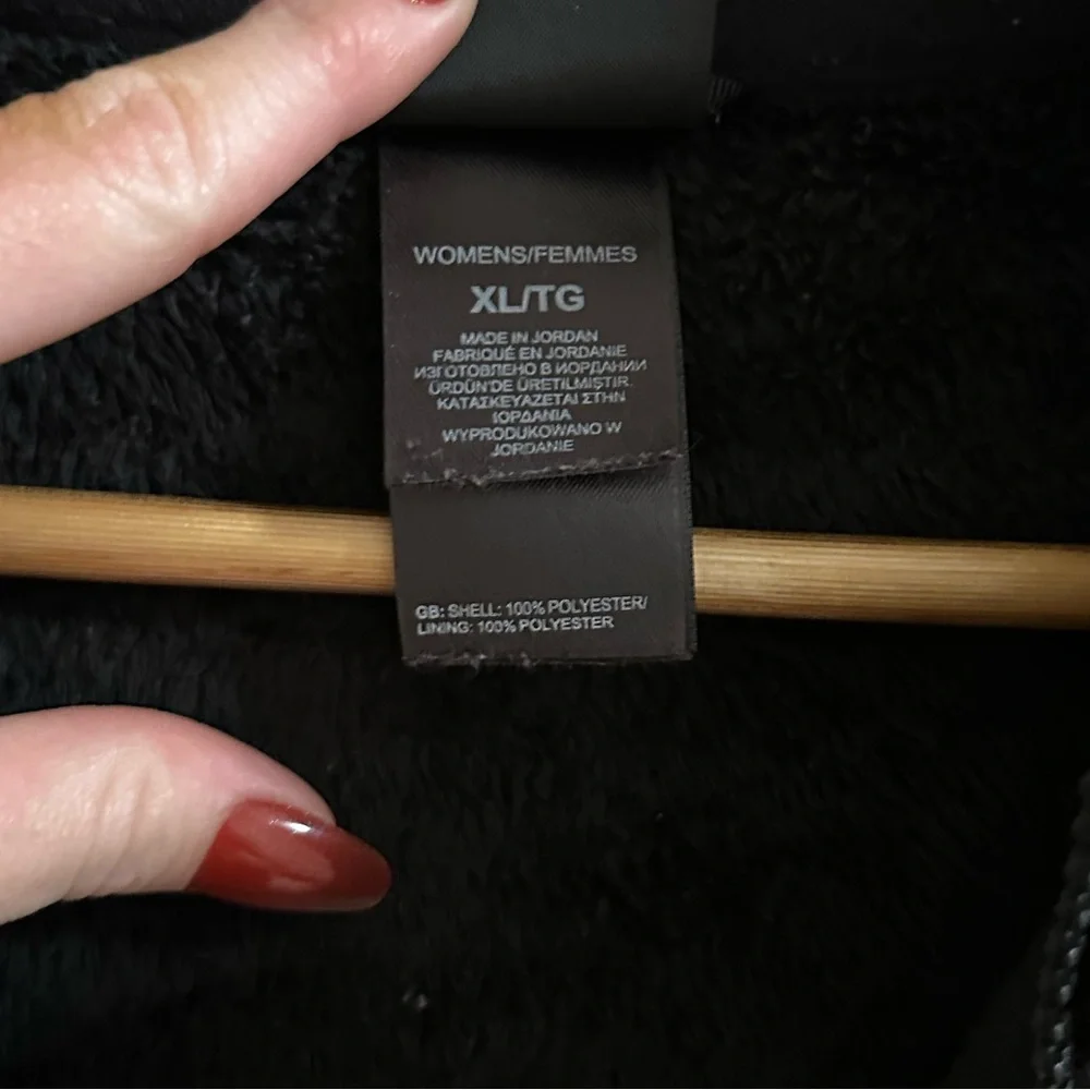 The North Face Black Osito Fuzzy Sherpa Full Zip Up Jacket Mocked Pockets XL - Picture 5 of 11